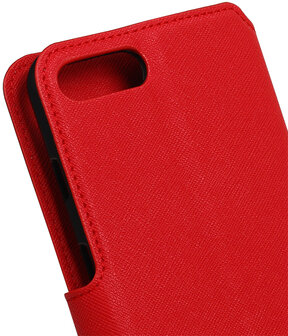 Rood Apple iPhone 7 Plus TPU wallet case booktype hoesje HM Book