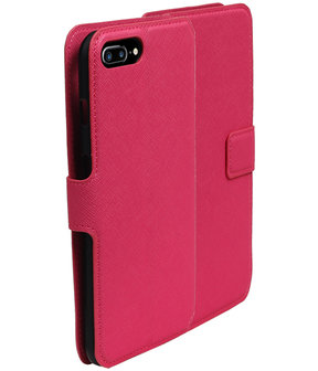 Rood Apple iPhone 7 Plus TPU wallet case booktype hoesje HM Book