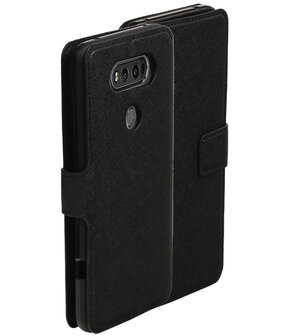 Zwart LG V20 TPU wallet case booktype hoesje HM Book