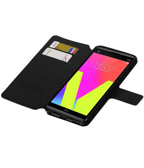 Zwart LG V20 TPU wallet case booktype hoesje HM Book