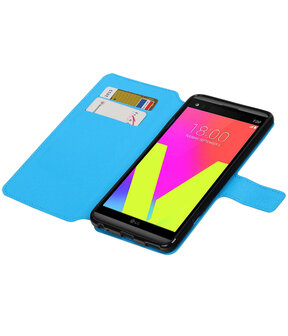 Blauw LG V20 TPU wallet case booktype hoesje HM Book