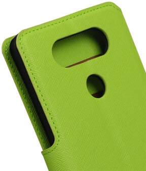 Groen LG V20 TPU wallet case booktype hoesje HM Book