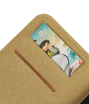 Goud LG V20 TPU wallet case booktype hoesje HM Book