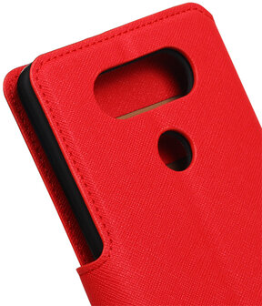 Rood LG V20 TPU wallet case booktype hoesje HM Book