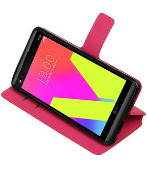 Roze LG V20 TPU wallet case booktype hoesje HM Book