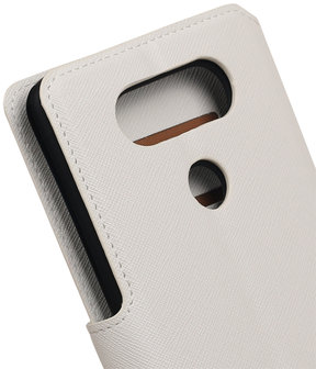 Wit LG V20 TPU wallet case booktype hoesje HM Book