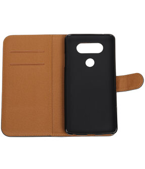 Zwart Pull-Up PU booktype wallet hoesje voor LG V20