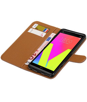 Mocca Pull-Up PU booktype wallet hoesje voor LG V20