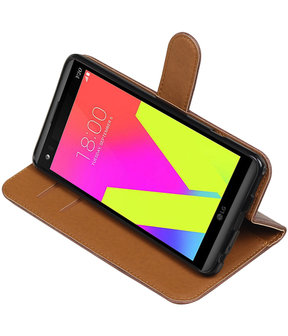 Mocca Pull-Up PU booktype wallet hoesje voor LG V20