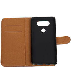 Mocca Pull-Up PU booktype wallet hoesje voor LG V20