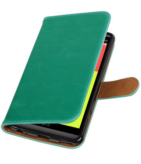 Groen Pull-Up PU booktype wallet hoesje voor LG V20