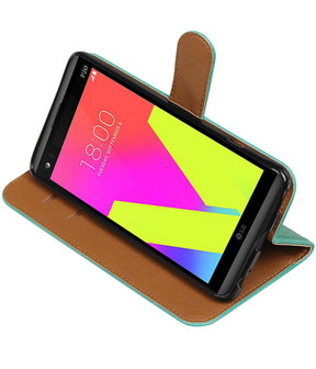 Groen Pull-Up PU booktype wallet hoesje voor LG V20