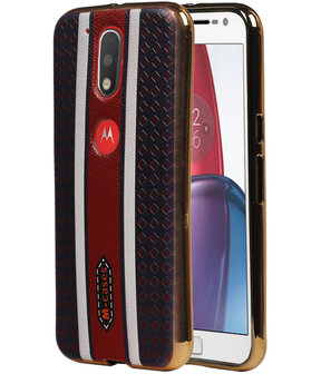 M-Cases Bruin Ruit Design TPU back case hoesje voor Motorola Moto G4 / G4 Plus