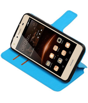 Blauw Huawei Y6 II Compact TPU wallet case booktype hoesje HM Book