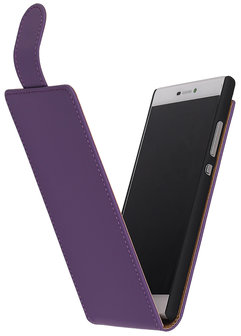 Paars Effen Classic Flip case hoesje voor Samsung Galaxy S4 I9500