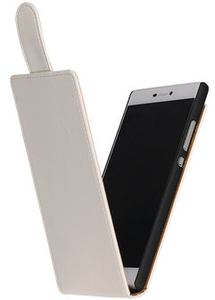 Wit Effen Classic Flip case hoesje voor Samsung Galaxy S4 I9500