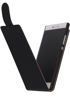 Zwart Effen Classic Flip case hoesje voor Samsung Galaxy S3 I9300