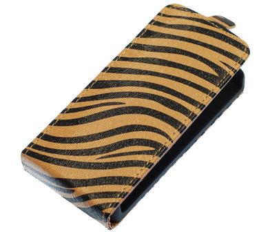 Bruin Zebra Flip case hoesje voor Samsung Galaxy S3 I9300