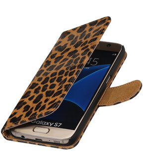Luipaard booktype wallet cover hoesje voor Samsung Galaxy S Advance I9070