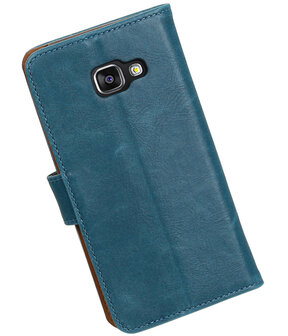 Blauw Pull-Up PU booktype wallet cover hoesje voor Samsung Galaxy A3 2017