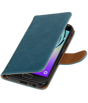 Blauw Pull-Up PU booktype wallet cover hoesje voor Samsung Galaxy A3 2017