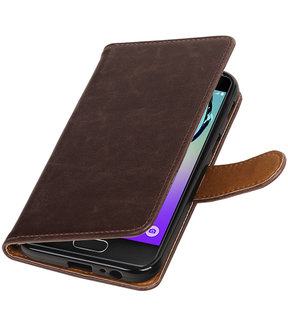 Mocca Pull-Up PU booktype wallet cover hoesje voor Samsung Galaxy A3 2017