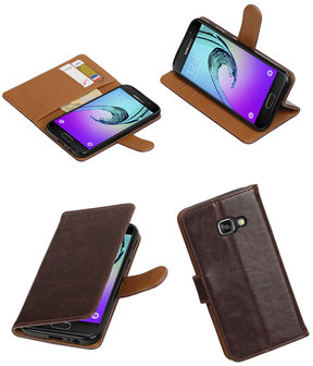 Mocca Pull-Up PU booktype wallet cover hoesje voor Samsung Galaxy A3 2017