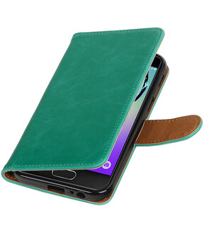 Groen Pull-Up PU booktype wallet cover hoesje voor Samsung Galaxy A3 2017