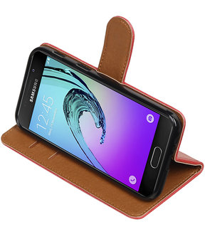 Rood Pull-Up PU booktype wallet cover hoesje voor Samsung Galaxy A3 2017