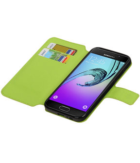 Groen Samsung Galaxy A5 2017 TPU wallet case booktype hoesje HM Book