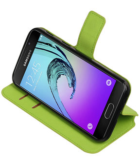 Groen Samsung Galaxy A5 2017 TPU wallet case booktype hoesje HM Book