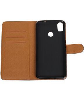 Mocca Pull-Up PU booktype wallet cover hoesje voor HTC Desire 10 Pro