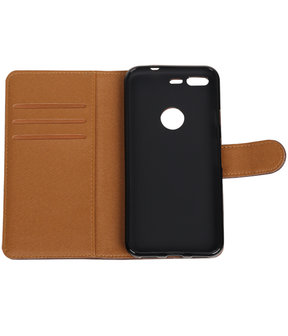 Mocca Pull-Up PU booktype wallet cover hoesje voor Google Pixel