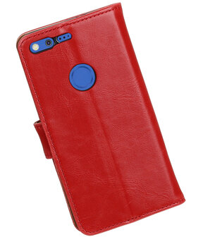 Rood Pull-Up PU booktype wallet cover hoesje voor Google Pixel