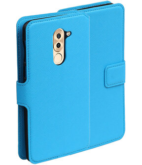 Blauw Huawei Honor 6x 2016 TPU wallet case booktype hoesje HM Book