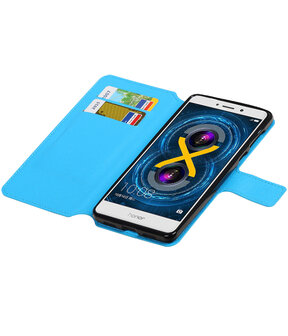 Blauw Huawei Honor 6x 2016 TPU wallet case booktype hoesje HM Book