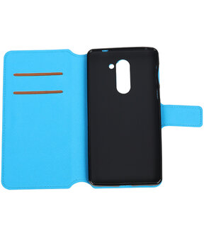 Blauw Huawei Honor 6x 2016 TPU wallet case booktype hoesje HM Book