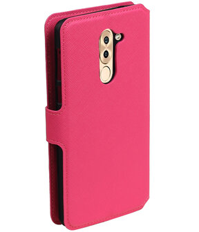 Roze Huawei Honor 6x 2016 TPU wallet case booktype hoesje HM Book