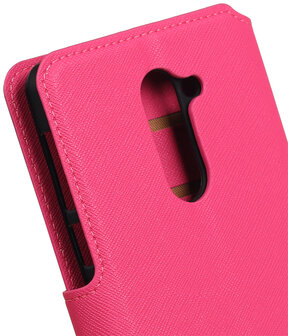 Roze Huawei Honor 6x 2016 TPU wallet case booktype hoesje HM Book