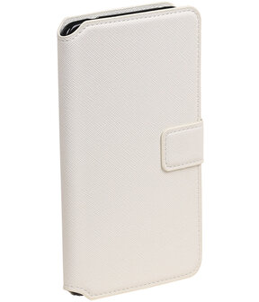 Wit Huawei Honor 6x 2016 TPU wallet case booktype hoesje HM Book