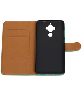 Groen Pull-Up PU booktype wallet cover hoesje voor Huawei Mate 9