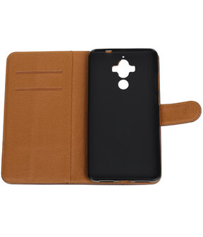 Mocca Pull-Up PU booktype wallet cover hoesje voor Huawei Mate 9