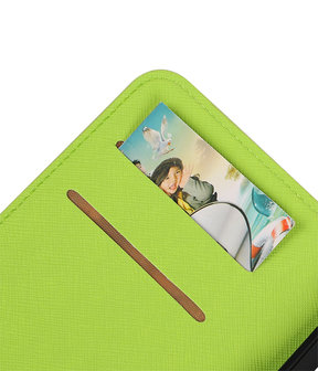 Groen Samsung Galaxy C9 TPU wallet case booktype hoesje HM Book