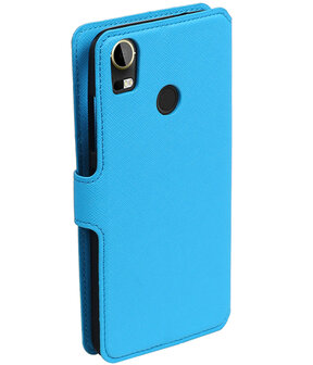 Blauw HTC Desire 10 Pro TPU wallet case booktype hoesje HM Book