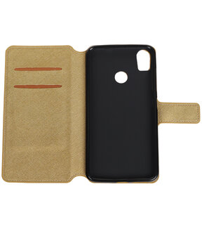Goud HTC Desire 10 Pro TPU wallet case booktype hoesje HM Book