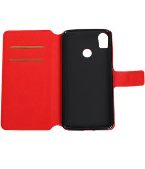 Rood HTC Desire 10 Pro TPU wallet case booktype hoesje HM Book