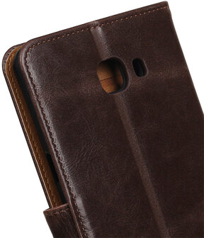 Mocca Pull-Up PU booktype wallet cover hoesje voor Samsung Galaxy C9