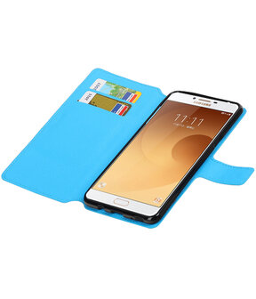 Blauw Samsung Galaxy C9 TPU wallet case booktype hoesje HM Book