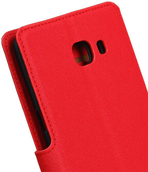 Rood Samsung Galaxy C9 TPU wallet case booktype hoesje HM Book