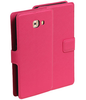 Roze Samsung Galaxy C9 TPU wallet case booktype hoesje HM Book